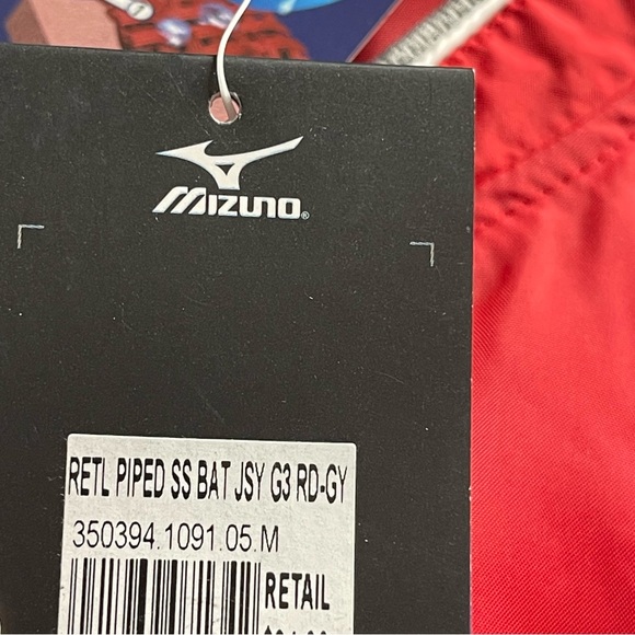 MIZUNO WindLite Lightweight Baseball Performance Red Shirt Size Medium A11 - Picture 6 of 6